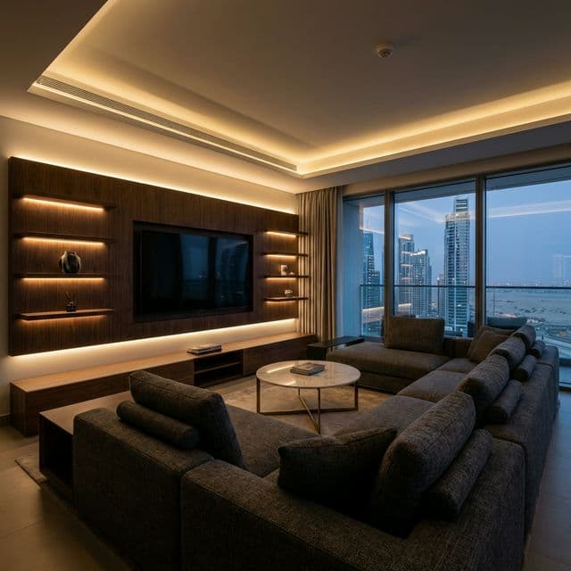 Modern TV Unit in Dubai Marina